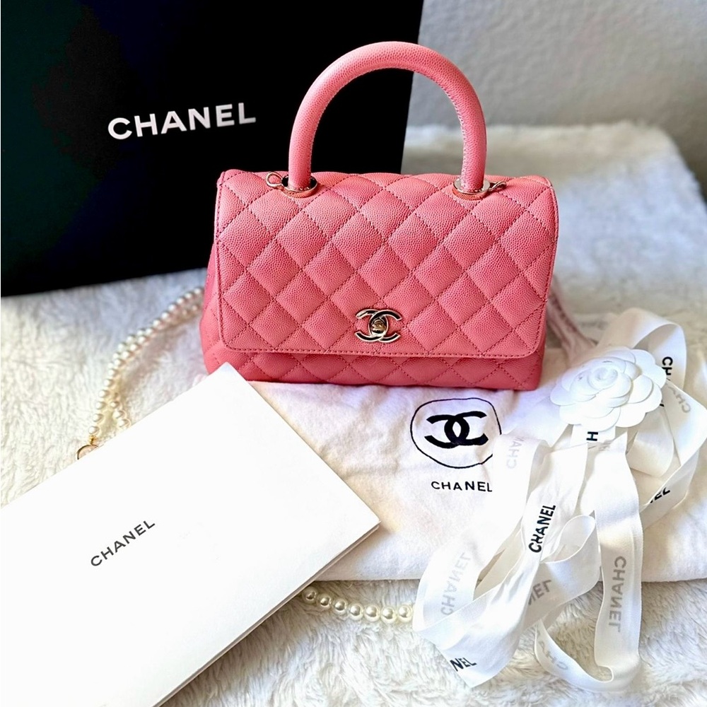 🍓CHANEL Coco Top Handle Mini - Picture 1 of 11